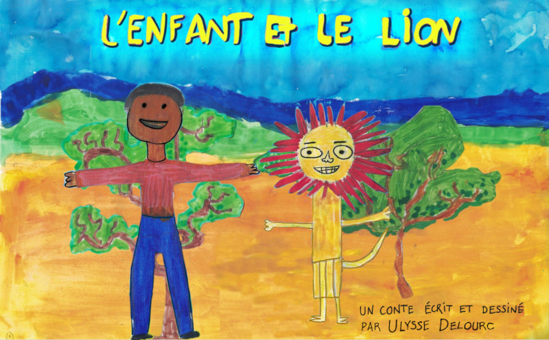 enfant et lion